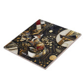 Fantasy Niedliche Abstrakt Fox Art Fliese (Seite)