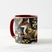 Fantasy Niedliche Abstrakt Fox Art Tasse (Vorderseite Links)
