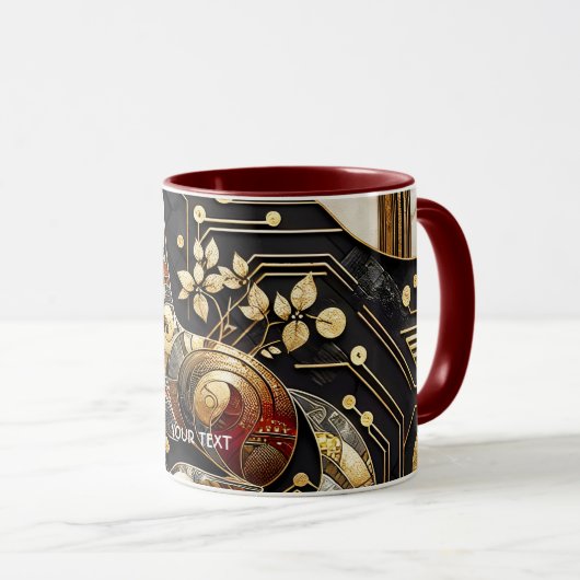 Fantasy Niedliche Abstrakt Fox Art Tasse (VorderseiteRechts)