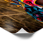 Fantasy Niedliche Afrikanerin Löwe Poster (Ecke)