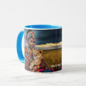 Fantasy Niedliche Afrikanerin Löwe Tasse (Vorderseite Links)