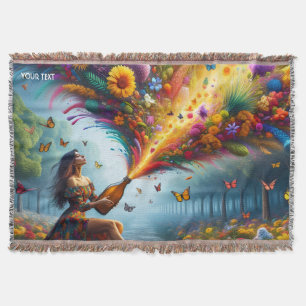 Fantasy Niedliche Blume Girl Flasche Decke