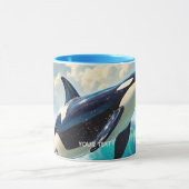 Fantasy Niedliche Dolphin Sea Clouds Tasse (Zentrum)