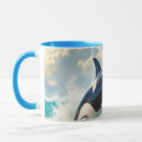 Fantasy Niedliche Dolphin Sea Clouds