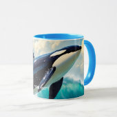 Fantasy Niedliche Dolphin Sea Clouds Tasse (VorderseiteRechts)