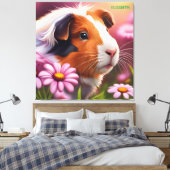 Fantasy Niedliche Guinea Schweinefleisch Blume Leinwanddruck (Insitu (Schlafzimmer))
