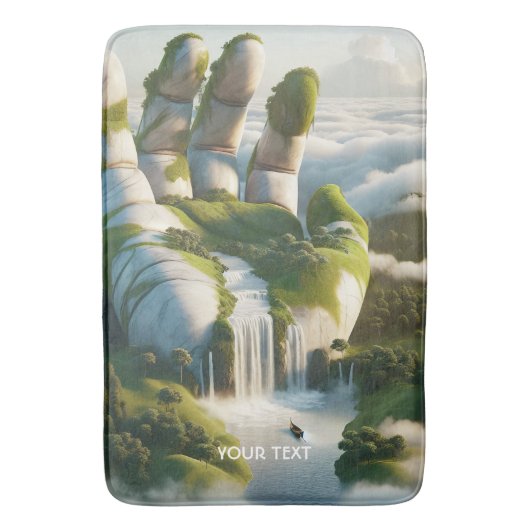 Fantasy Niedliche Handwaldwolken Badematte (Vorderseite Vertikal)