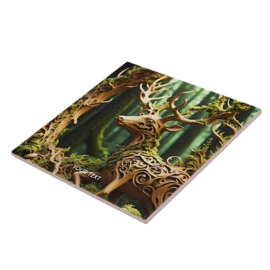 Fantasy Niedliche Holzschnitzerei Fliese (Seite)