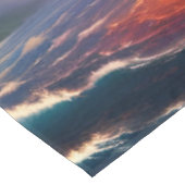 Fantasy Niedliche Insel mit Vulkan Tischdecke (Schrägansicht)