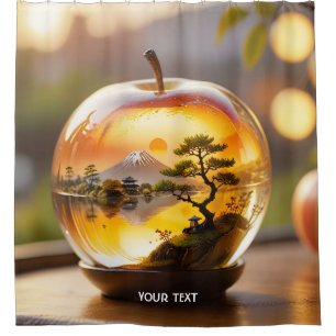 Fantasy Niedliche japanische Apple View Duschvorhang