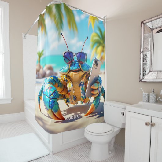 Fantasy Niedliche Muschel Crab Beach Duschvorhang (Beispiel)