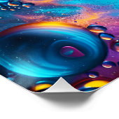 Fantasy Niedliche Öltropfen Wasser Poster (Ecke)