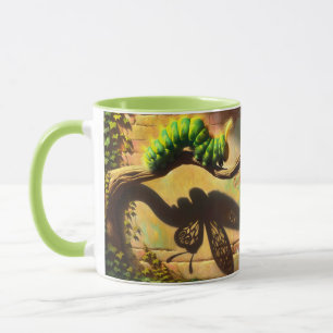 Fantasy Niedliche Raupe Butterfly Shadow Tasse