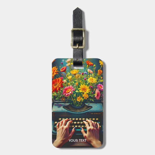 Fantasy Niedliche Schrift Blume Hands Gepäckanhänger (Vorderseite vertikal)
