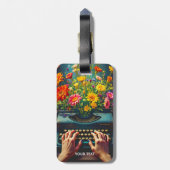 Fantasy Niedliche Schrift Blume Hands Gepäckanhänger (Rückseite vertikal)