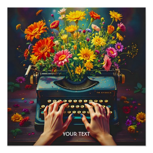 Fantasy Niedliche Schrift Blume Hands Poster (Vorderseite)