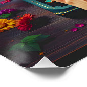 Fantasy Niedliche Schrift Blume Hands Poster (Ecke)