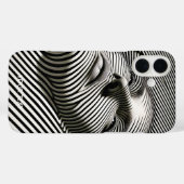 Fantasy Niedliche Schwarz-weiße Gesichter Case-Mate iPhone Hülle (Rückseite (Horizontal))