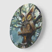 Fantasy-Niedlicher Eukalyptuswald Große Wanduhr (Winkel)