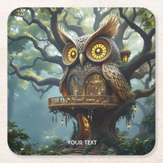 Fantasy-Niedlicher Eukalyptuswald Rechteckiger Pappuntersetzer (Vorderseite)