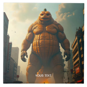 Fantasy Niedlicher Gigant Pumpkin City Fliese