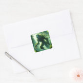 Fantasy Niedlicher Riesenwaldbaum Quadratischer Aufkleber (Umschlag)