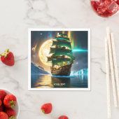 Fantasy Niedlicher Vivid Sea Ship Moon Serviette (Beispiel)