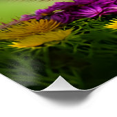 Fantasy-Niedliches Eichhörnchen mit Blume Poster (Ecke)