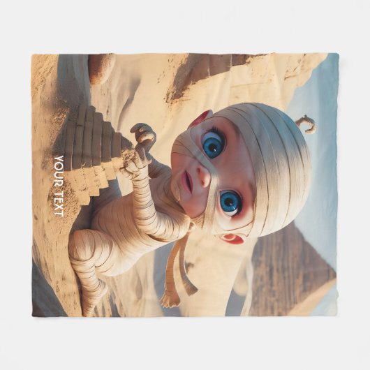 Fantasy Niedliches Kleinkind Ancient Ägypten Fleecedecke (Vorderseite (Horizontal))