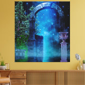 Fantasy Night Blue Light Stretched Canvas Print Leinwanddruck (Insitu (Wohnzimmer))
