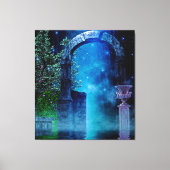 Fantasy Night Blue Light Stretched Canvas Print Leinwanddruck (Vorderseite)