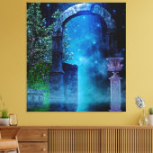 Fantasy Night Blue Light Stretched Canvas Print Leinwanddruck (Insitu (Wohnzimmer))