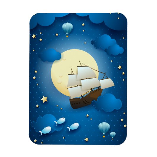 Fantasy Night mit Flying Vessel Magnet (Vertikal)