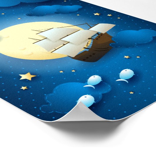 Fantasy Night mit Flying Vessel Poster (Ecke)