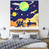 Fantasy Night Rendezvous Leinwanddruck (Insitu (Schlafzimmer))