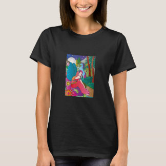 Fantasy Night Time Szene von Einhorn und Märchen i T-Shirt