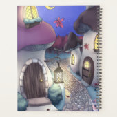 Fantasy Nighttime Mushroom Village Illustration Planer (Rückseite)