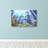 Fantasy Ocean Floor Wrapped Canvas Leinwanddruck (Insitu (Holzboden))