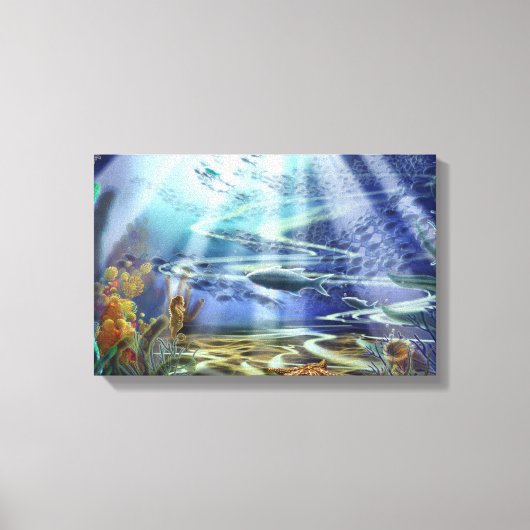 Fantasy Ocean Floor Wrapped Canvas Leinwanddruck (Vorderseite)