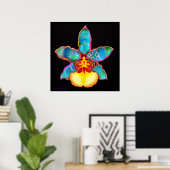 Fantasy Orchid Blume Print Poster (Heimbüro)