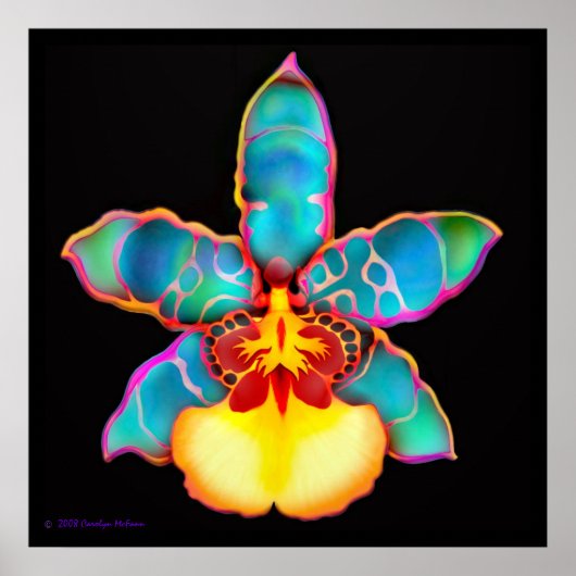 Fantasy Orchid Blume Print Poster (Vorne)