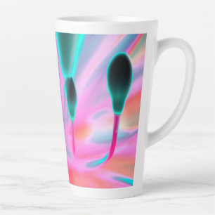 Fantasy Orchid Bud Print Latte Tasse