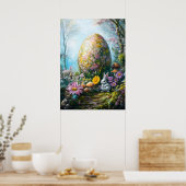 Fantasy Ostereier im magischen Waldposter Poster (Küche)