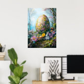 Fantasy Ostereier im magischen Waldposter Poster (Heimbüro)