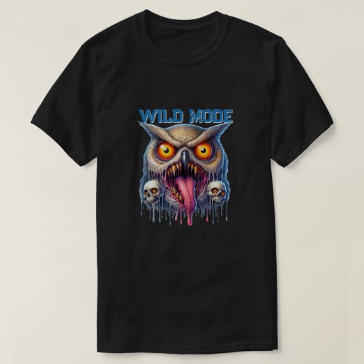 Fantasy Owl im Wildmodus T-Shirt (Design vorne)