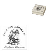 Fantasy Owl Library Ex Libris Buchzeichen Briefmar Gummistempel (Stempel)