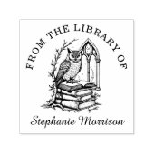 Fantasy Owl Library Ex Libris Buchzeichen Briefmar Permastempel (Design)