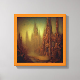 Fantasy Painting 9 - Abandoned City Leinwanddruck