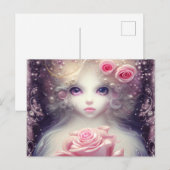 Fantasy Painting a SciFi Fuffly Baby Cat Postkarte (Vorne/Hinten)