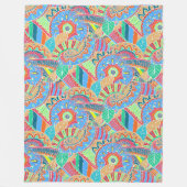 Fantasy Paisley Ornaments Nahtloses Muster 2 Fleecedecke (Vorderseite)